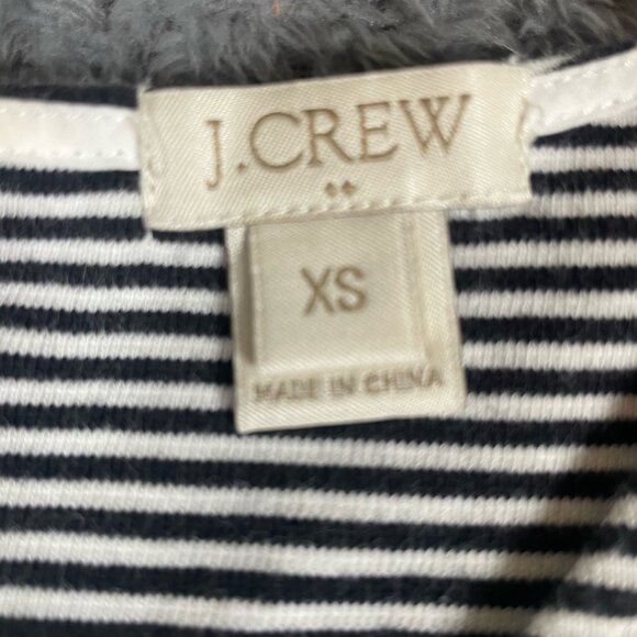 J. Crew Women's Peplum Top Sleeveless Striped Size XS Preppy Coastal Office - Picture 3 of 9
